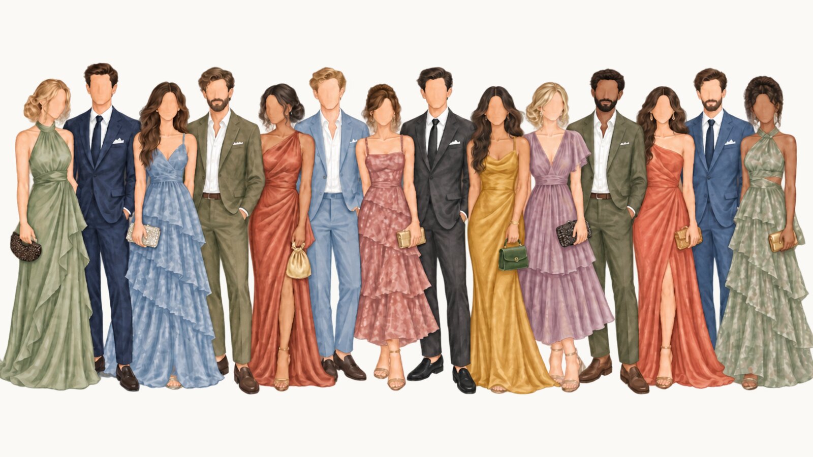 Examples of formal attire for the wedding